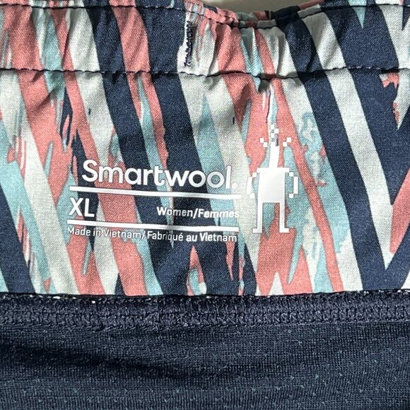 Smartwool - Merino Sport Lined Shorts - Navy/dusty rose/Light Blue - Size XL - Picture 9 of 14
